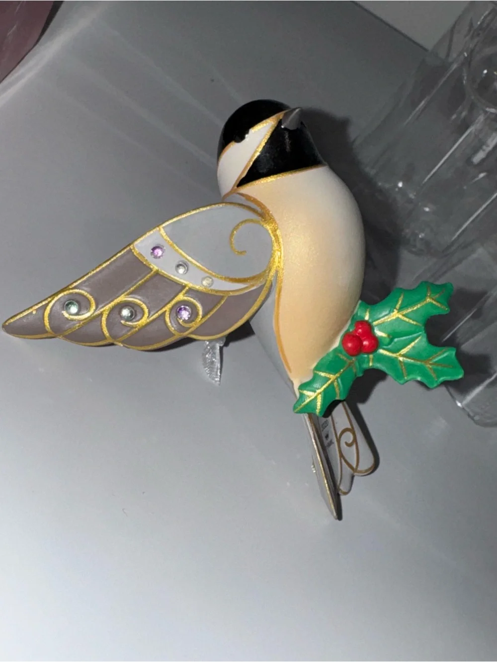 New NIB Hallmark Keepsake Beautiful Black Capped Chickadee Premium Ornament 2020